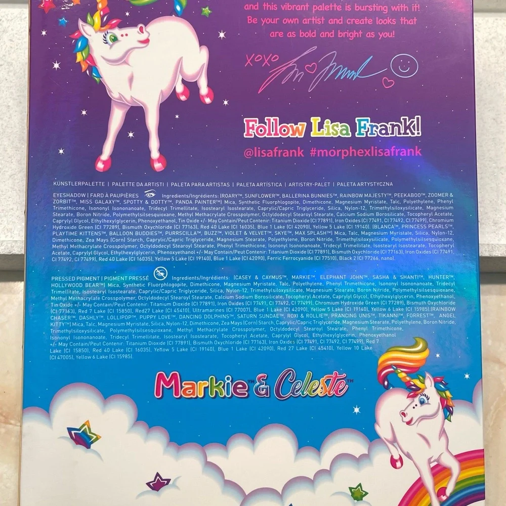 VAULTED ~ Morphe x Lisa Frank ~ ‘35B PRANCING UNI’S' Artistry Eyeshadow Palette